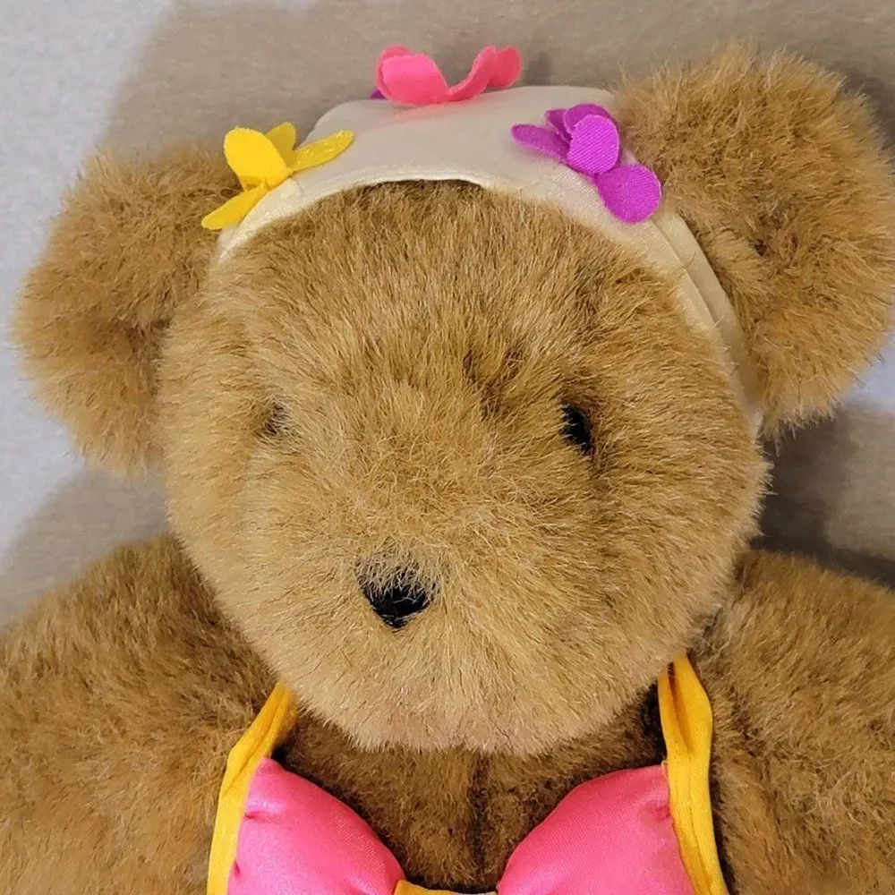 The Vermont Teddy Bear Company Jointed Bear with Bikini and Swim‎ Cap Vintage